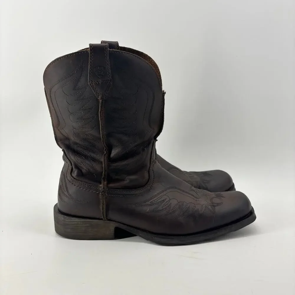 Ariat Size 12 Extra Wide Brown Leather Western Boot Cowboy Style 10010944